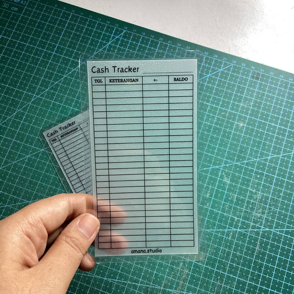 

Cash Tracker Vellum Transparan A6