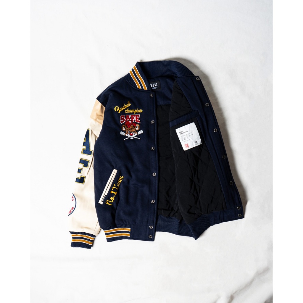 DISKON SAFEINDUSTRIES JAKET VARSITY SPEEDY GONZALES - NAVY