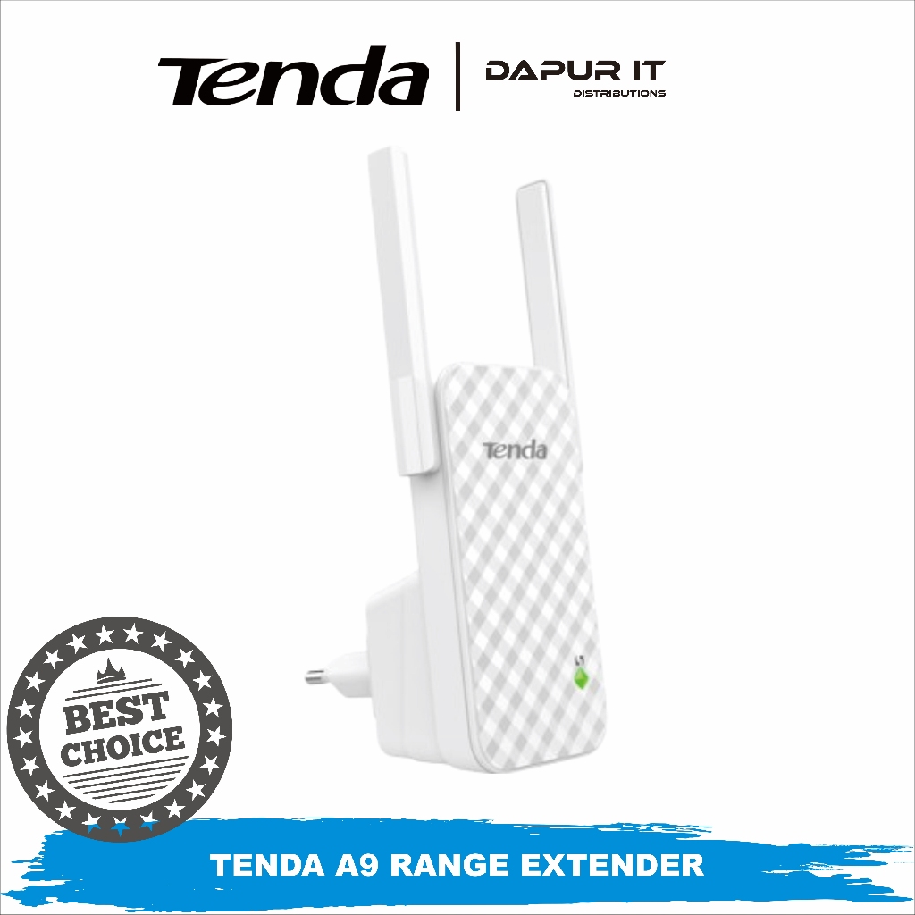 Tenda A9 Range Extender Universal N300 Nirkabel
