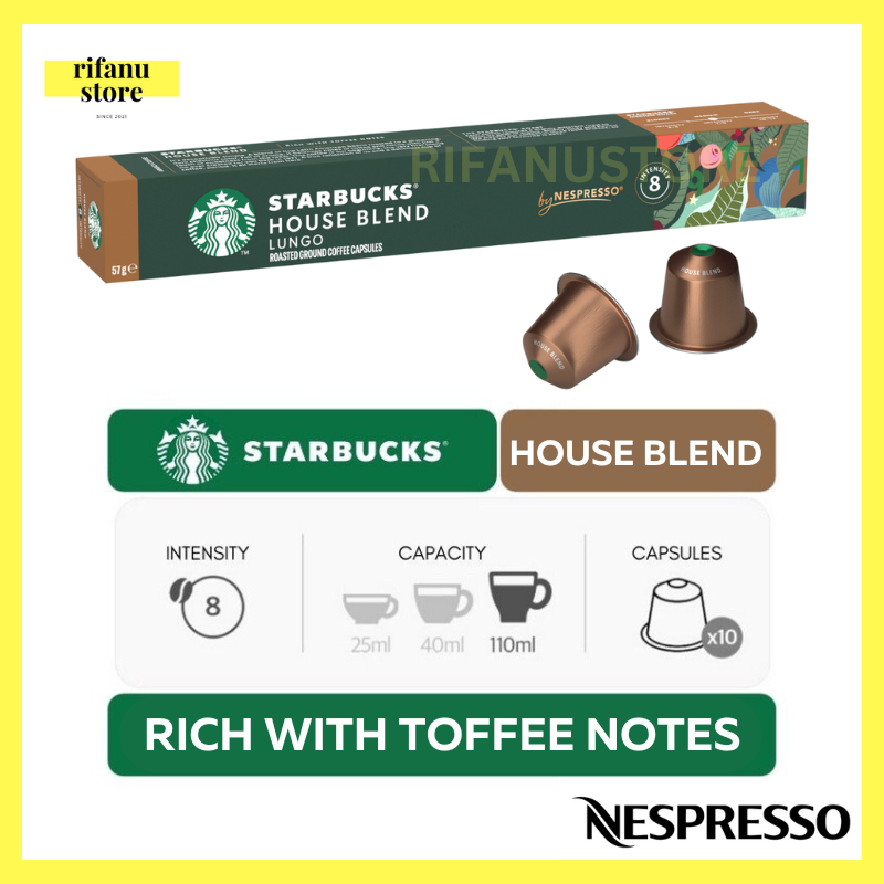 

Nespresso Starbucks lungo House Blend Coffee Capsule