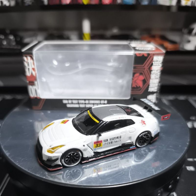 mini gt x pop race eva racing nissan gtr r35 super gt #91