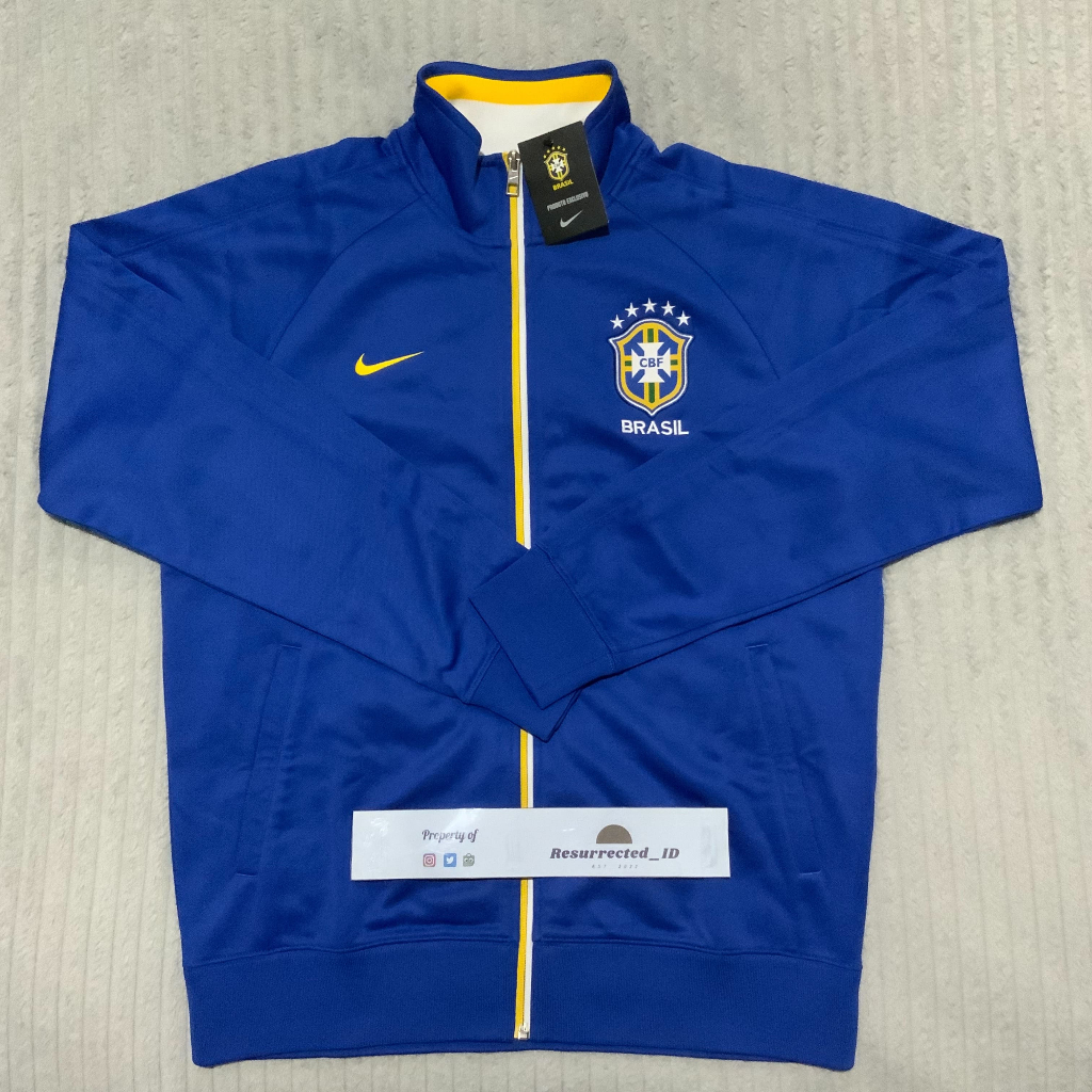Jaket Bola Original Brazil N98 Tracktop Anthem Presentation Nike Training Brasil Jacket