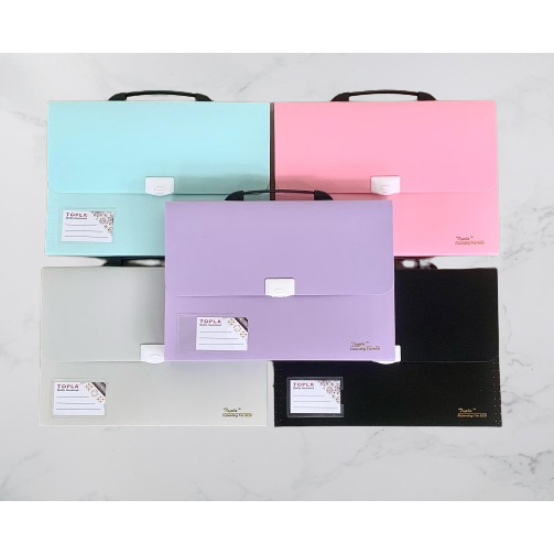 

Expanding File Folio Pastel + Gagang Topla 13 Slot - Map Harmonika F4 Macaron