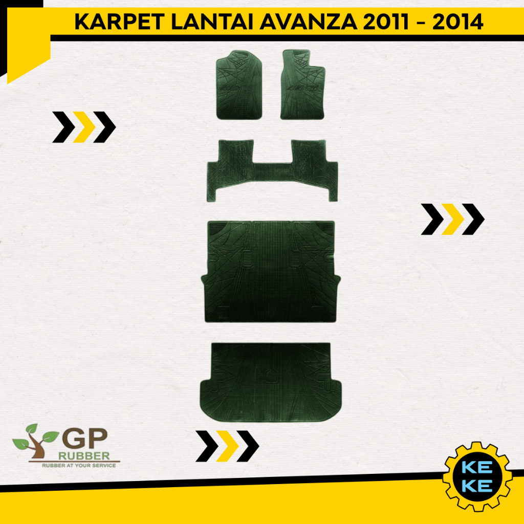 Karpet Lantai Karet All New Avanza 2011 - 2014 Fullset