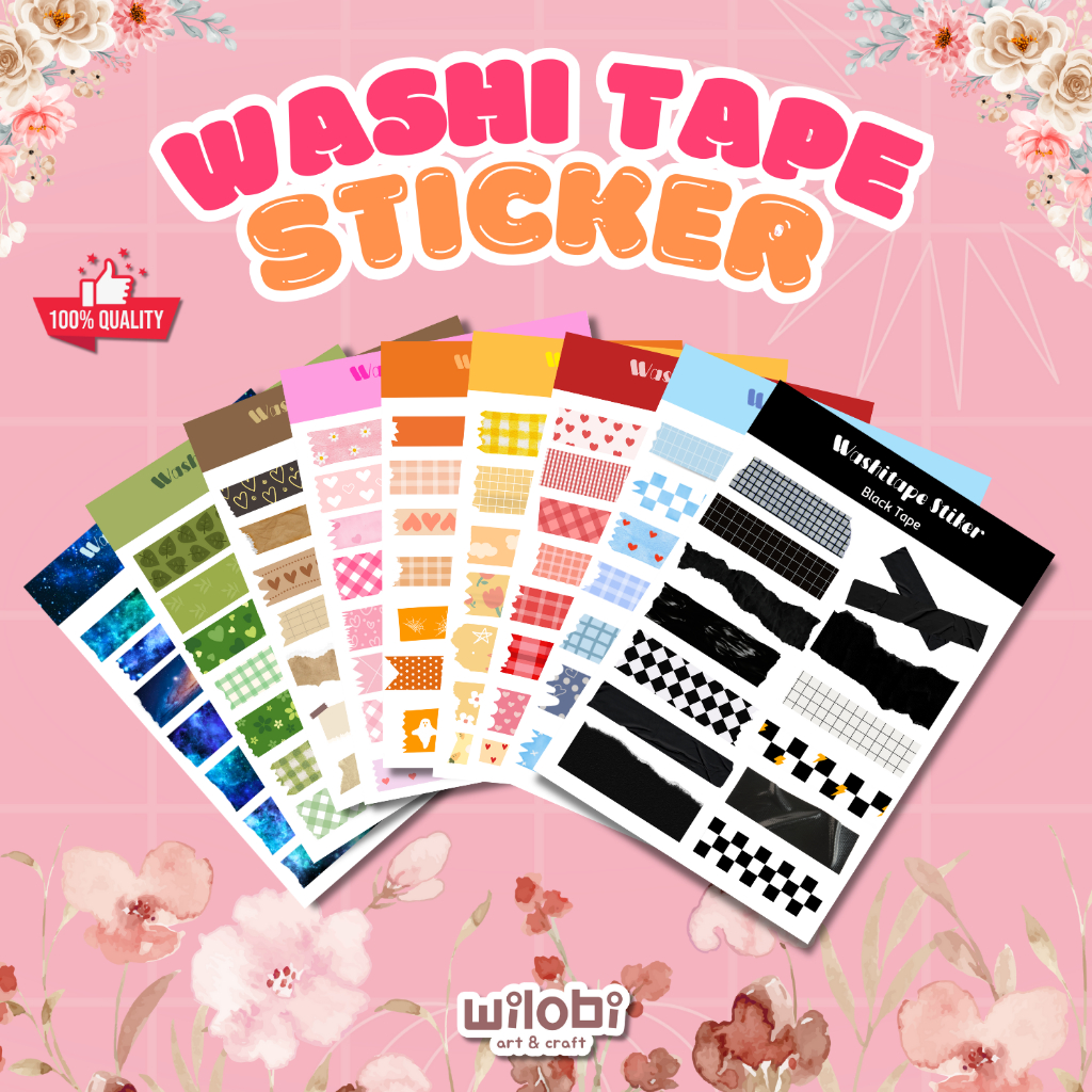 

{ WILOBI } Stiker Dekorasi | Journal Paper | Washitape Cute Aesthetic Coquette | Masking Tape