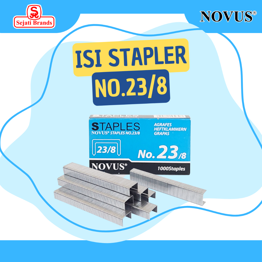 

Novus isi Stapler Jilid 23/8/ Staples 8 mm / Isi Staples