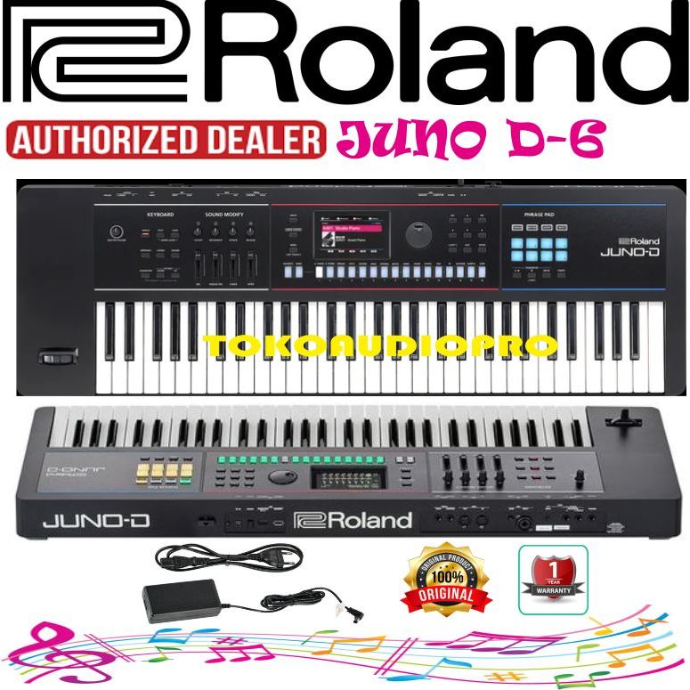 Roland JUNO-D6 61-key Synthesizer Roland Juno D-6 61-key Synthesizer