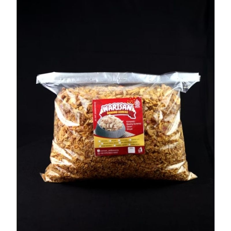 

Bawang Goreng Asli Sumenep Crispy 1kg / Campuran Tepung/Perenyah 10%