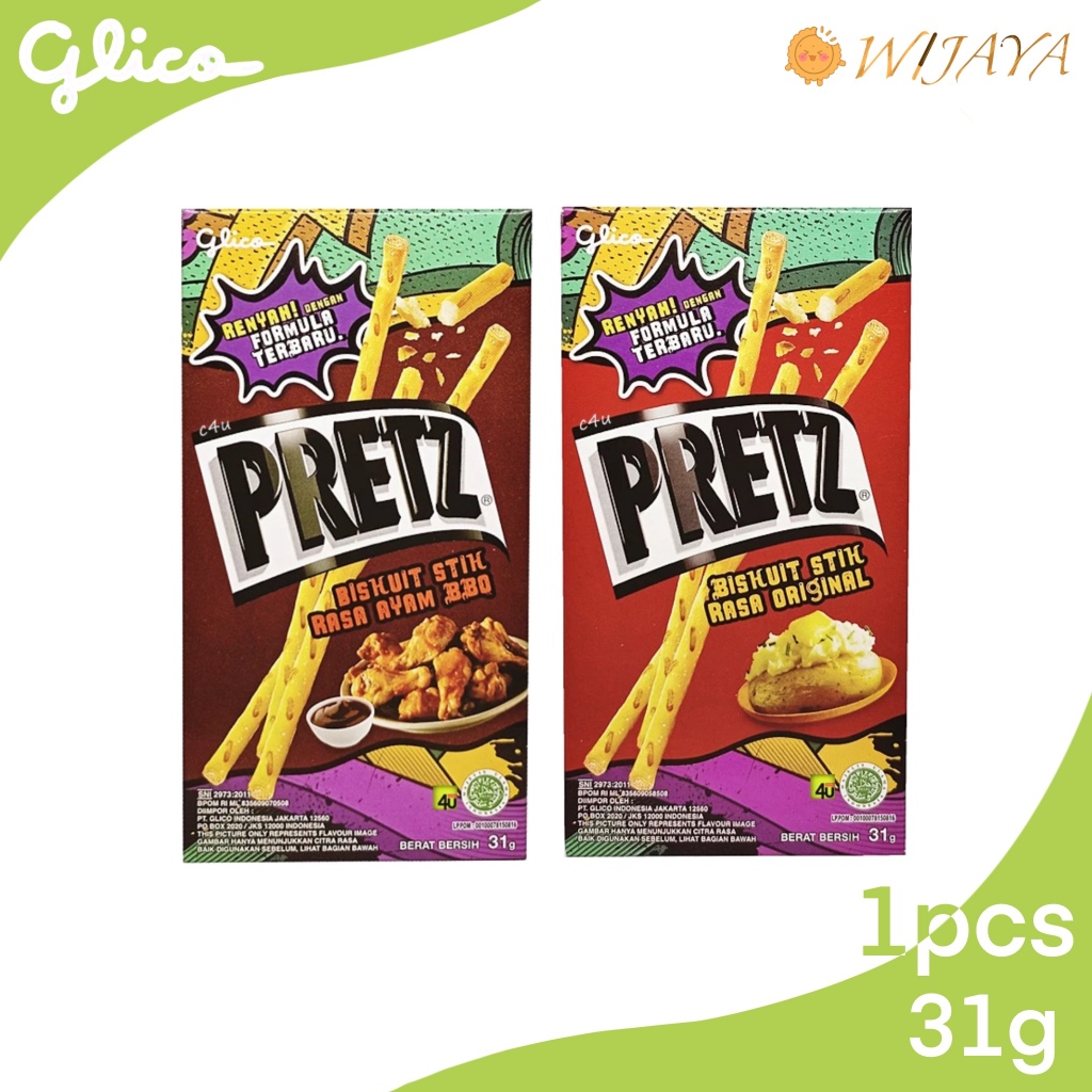 

1pcs Glico Pretz Biskuit Stick •Rasa：ayam BBQ、original