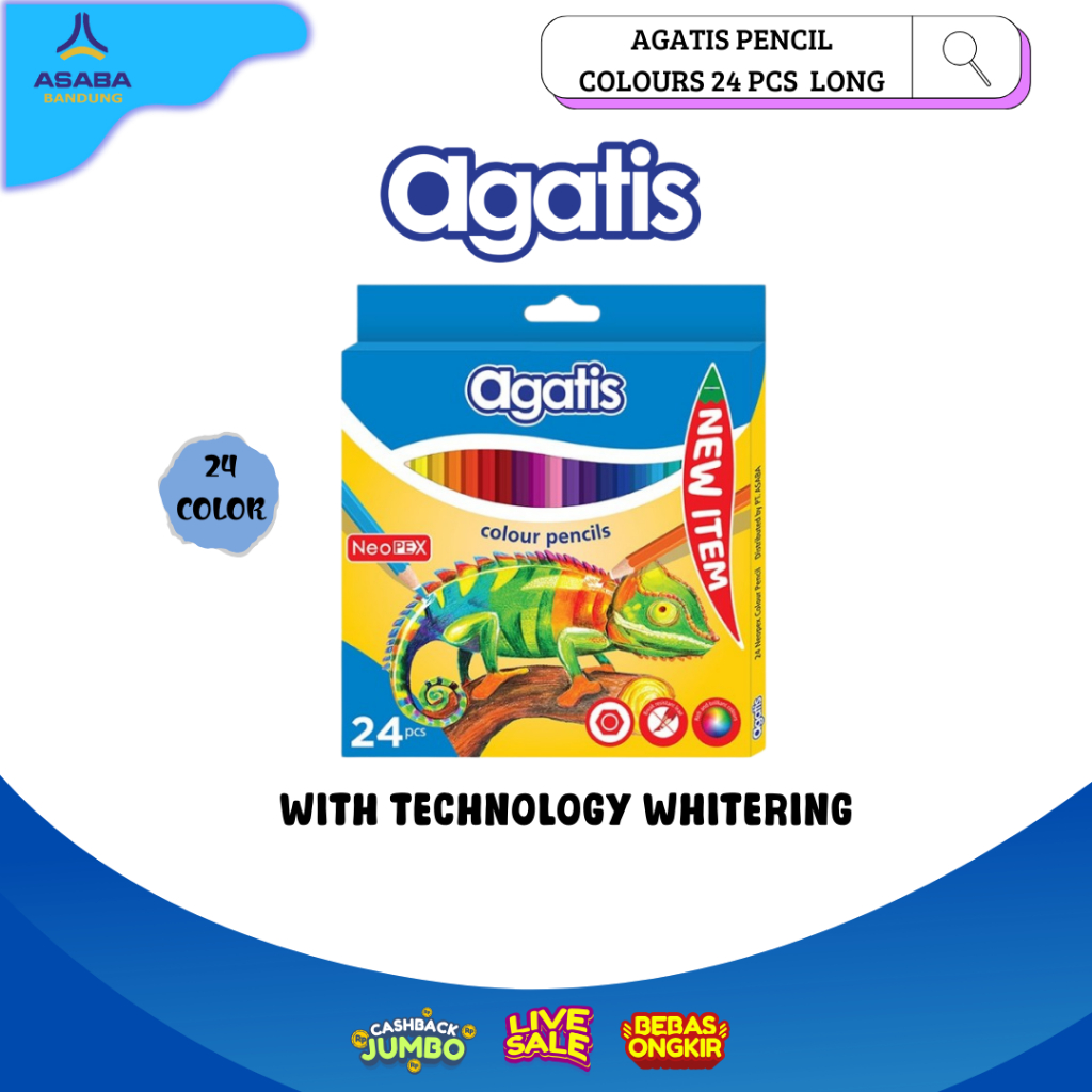 

Asaba Bandung - AGATIS - Pensil Warna isi 24pcs Panjang