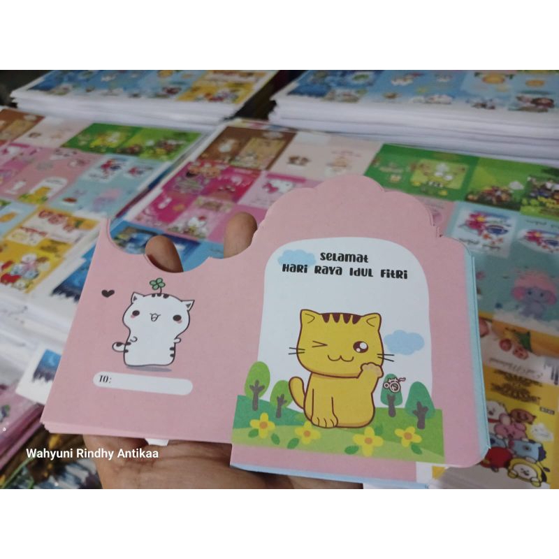 

[1000lembar] Amplop Lebaran HVS ukuran medium Kartun dan Snack