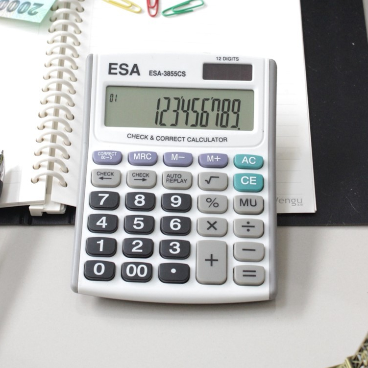 

ESA Kalkulator Check Corret 12 Digits 3855CS