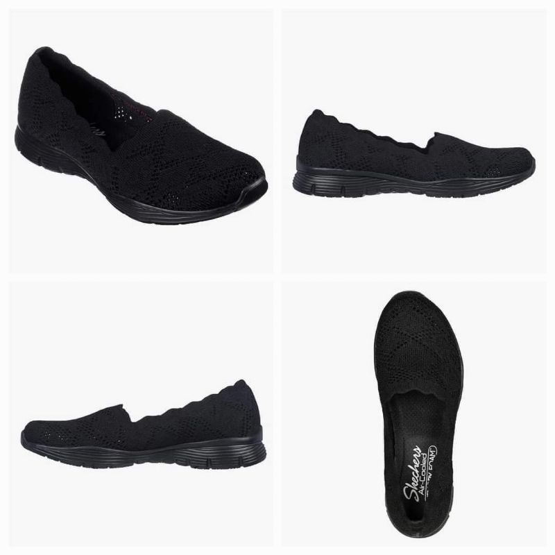 SALEEE 100% Original Skechers Seager Women's Shoes - Black Kode Produk: SKE158111BBK