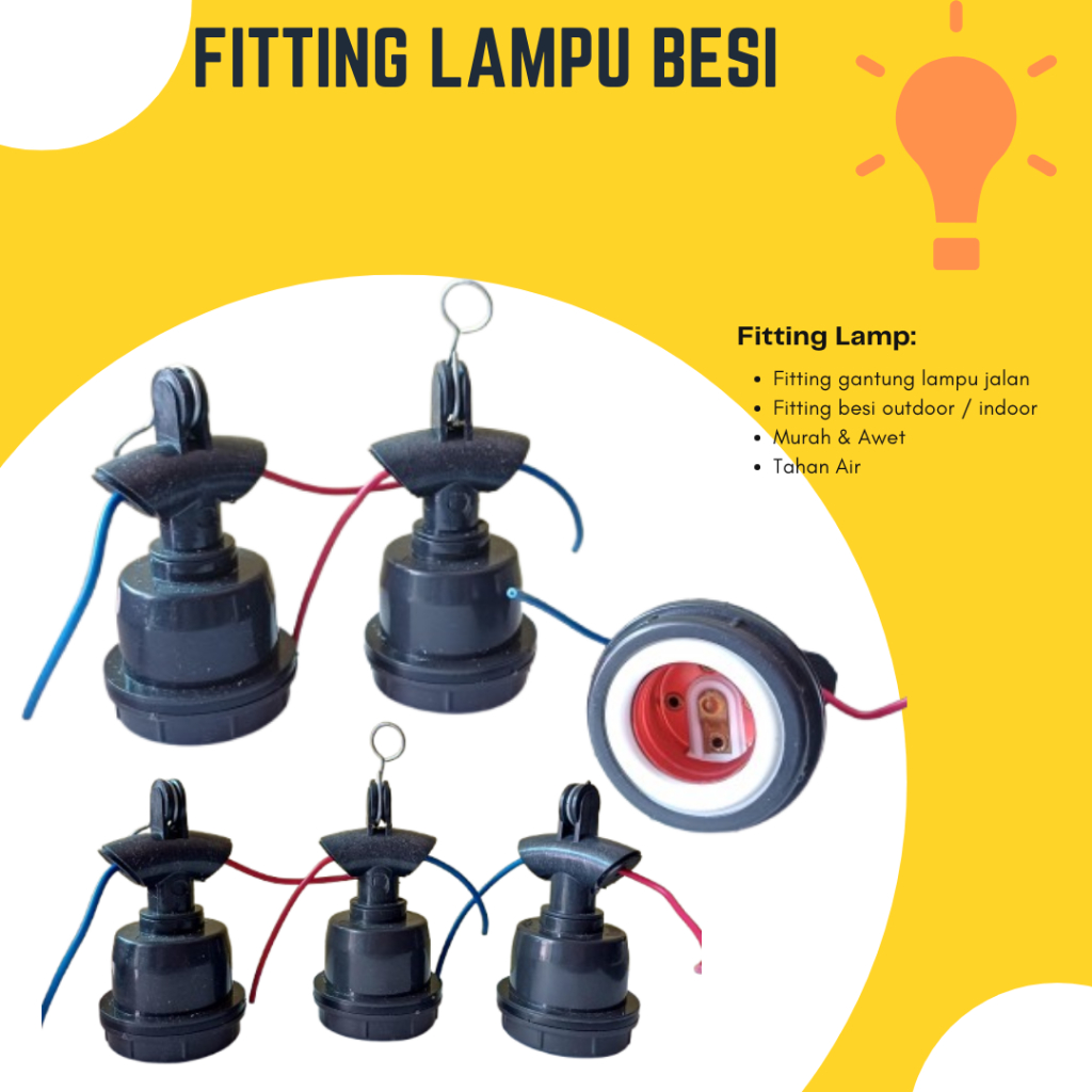 Fitting Lampu Besi Fitting gantung keramik untuk menggantung lampu piting