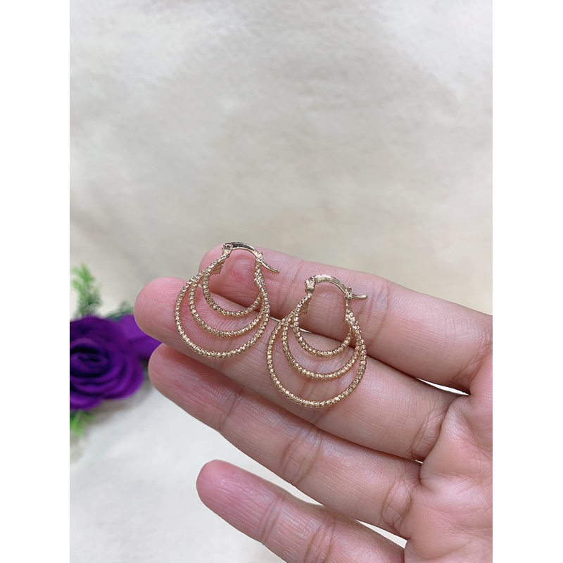 Anting ring replika berlian Eropa