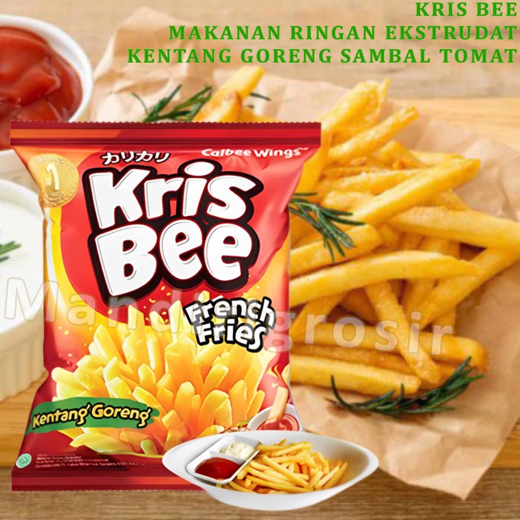 

Makanan Ringan Ekstrudat * Kris Bee * Kentang Goreng Sambal Tomat * 24gr