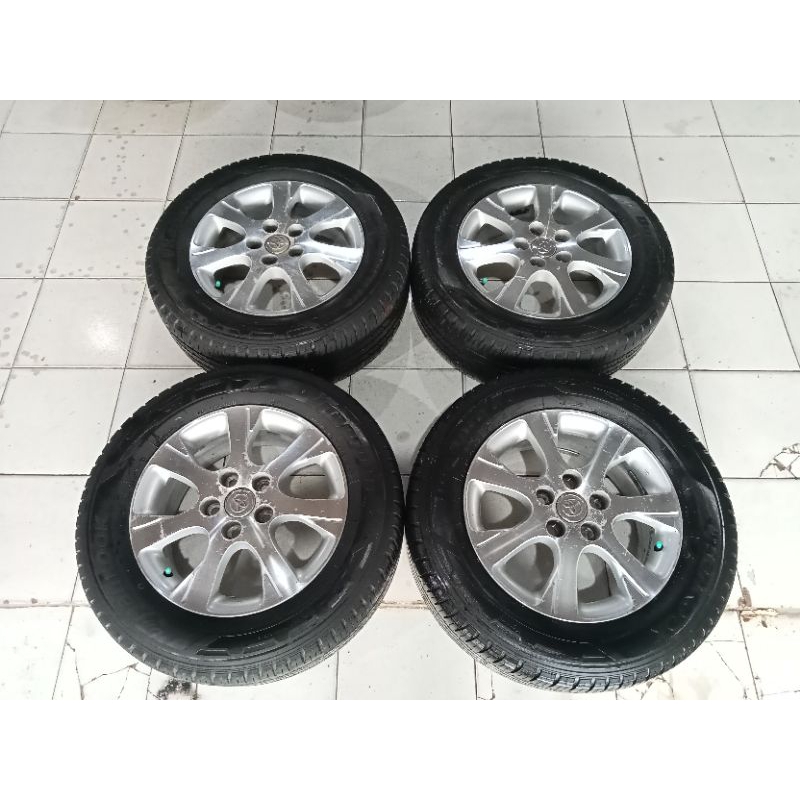 Velg bekas mobil Camry ring 16+ban 215 65 16 lebar 6,5 et 50 baud 5x114 kondisi bekas Siap pakai