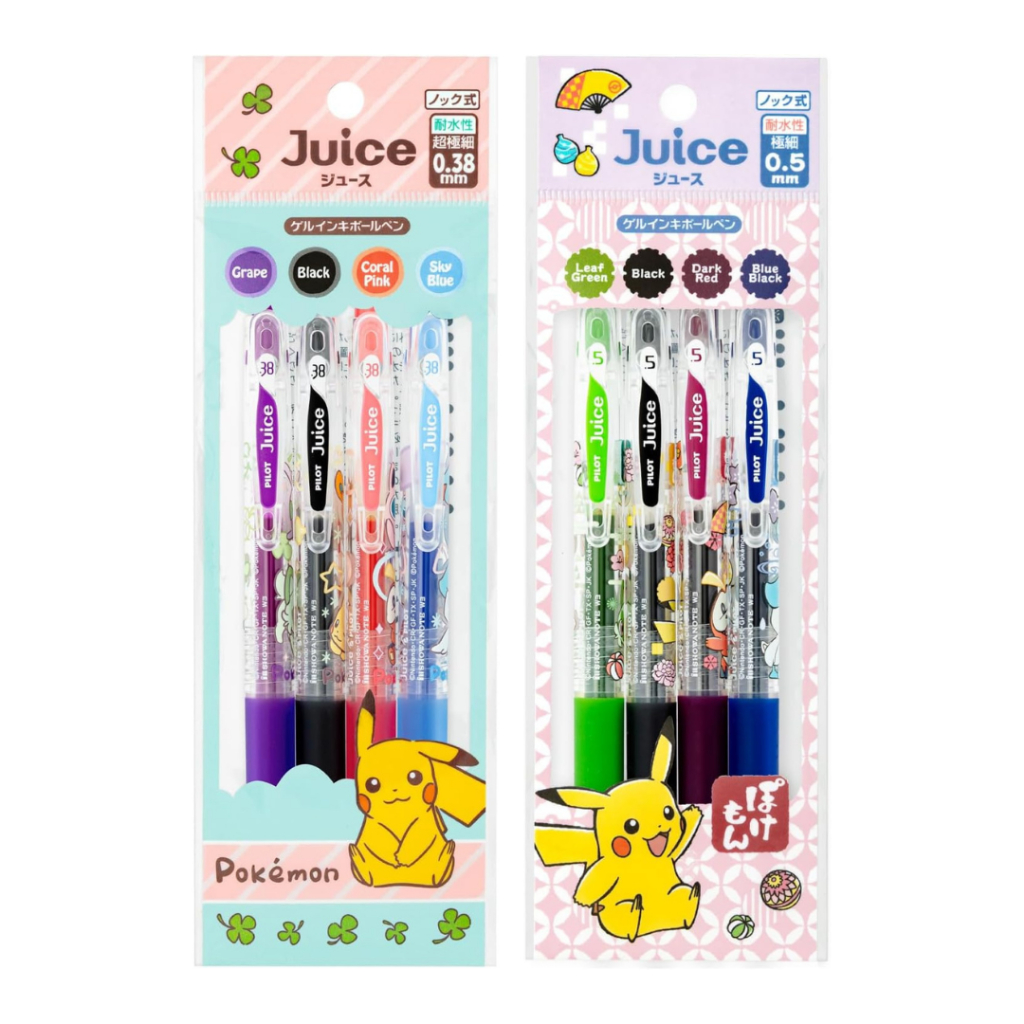 

Pilot Juice Showa Note Pokemon Gen 9 Pikachu Sprigatito Fuecoco Quaxly Phanpy Jigglypuff Set 0.38mm 0.5mm Limited Edition