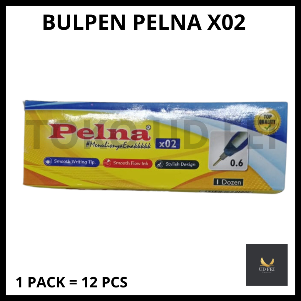 

(1 PACK=12 PCS) Bulpen PELNA X02/ Bulpen PELNA/ Balpoin murah / Balpoin ULIR