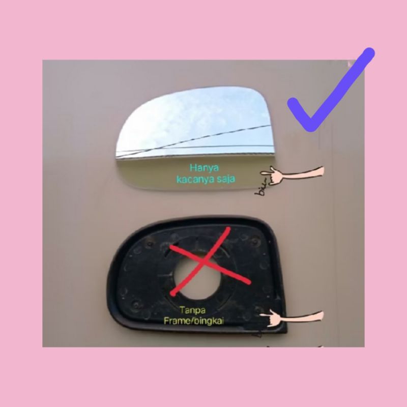 Kaca spion Hyundai atoz/Kia Visto