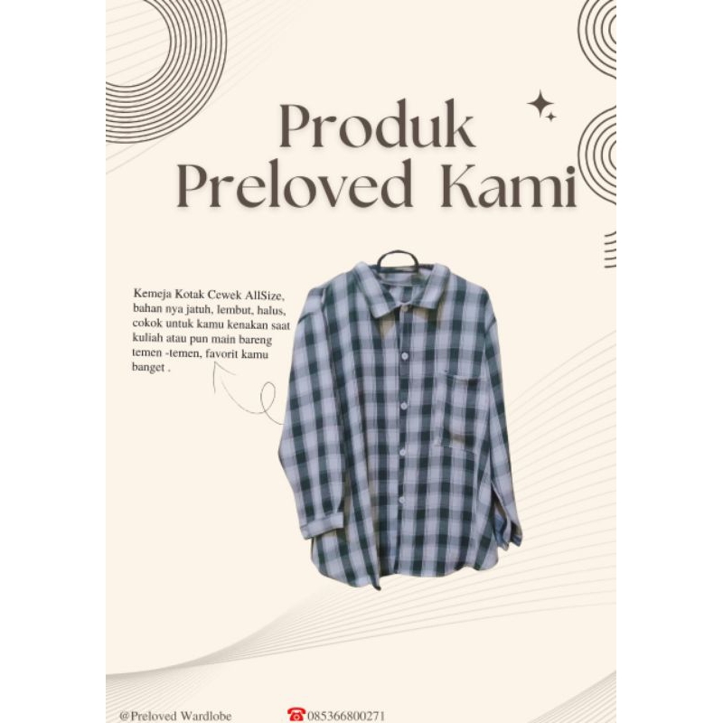 kemeja kotak/garis cewek