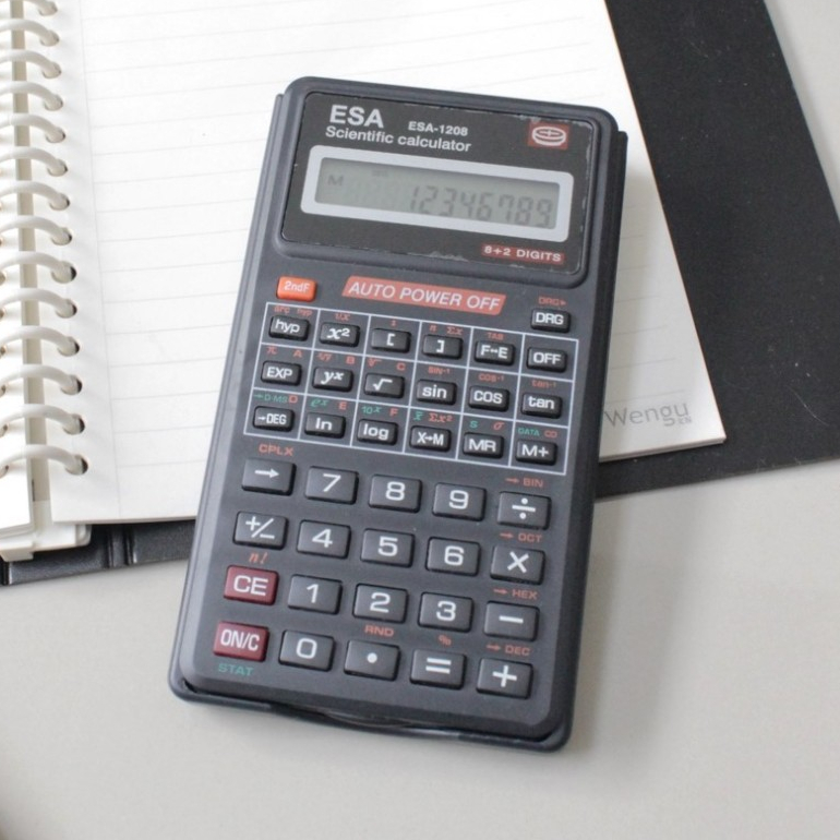 

ESA Kalkulator Ilmiah Scientific Calculator Sin Cos Tan Warna Hitam 1208