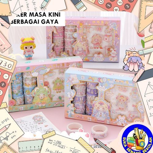 

Set Washi Tape and sticker Aesthetic Cute Waterproof SS0015