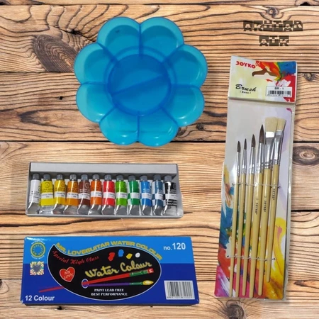 

(1 SET) MR LOVE GUITAR PAKET MELUKIS (Cat Air + Pallete + Kuas) 12 Warna No.120