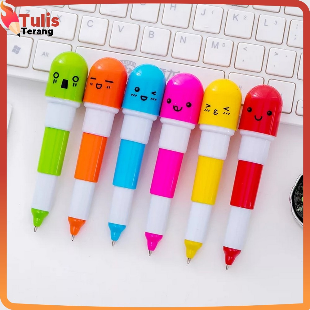 

Pena Kapsul / Pulpen Emoticon Vitamin / Pen Unik / Pulpen Stationary Souvenir Pernikahan Tulis Terang A4