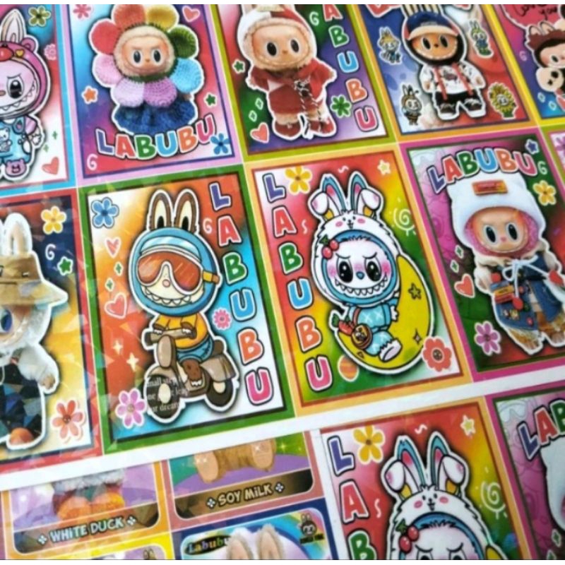 

stiker LABUBU Satu Lembar sticker kartun labubu perlembar