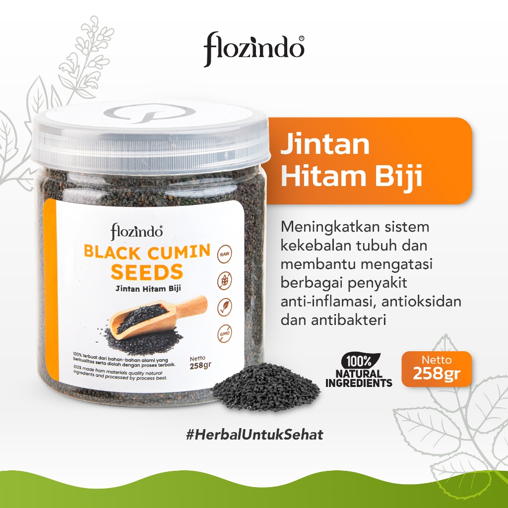 

Flozindo Black Cumin Seeds / Jintan Hitam Habbatussauda Jinten Hitam