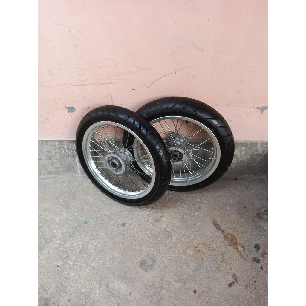Wheelset Supermoto D-Tracker Ring 17 Original Copotan Motor Roda SUMO KLX ORI