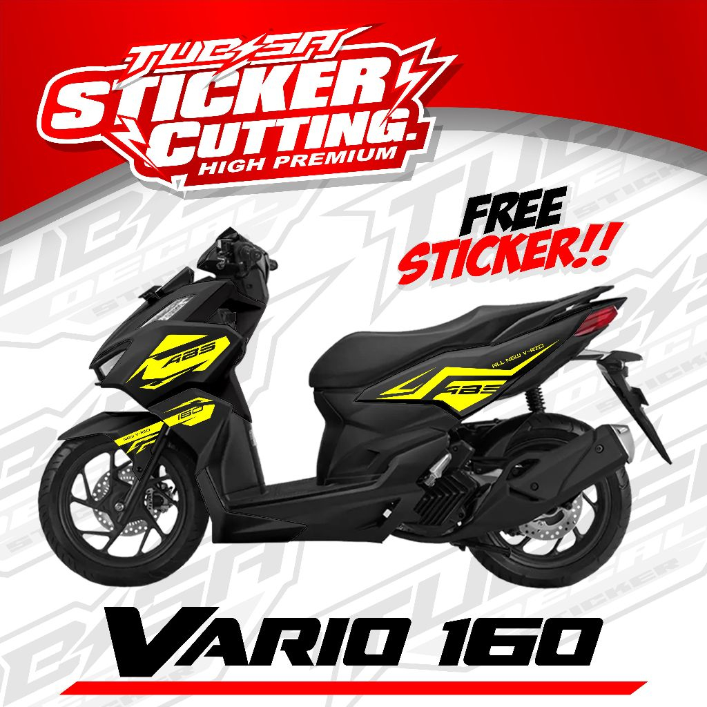 Cutting Sticker Vario 160 new ABS - Aksesoris Motor Stiker Honda Vario 160 New Terbaru-KODE.010