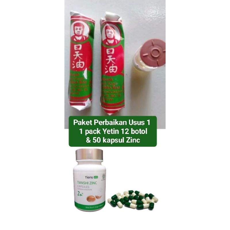 Paket Perbaikan 1 : Yetin 1 pack (12botol) + 50 kapsul Zinc