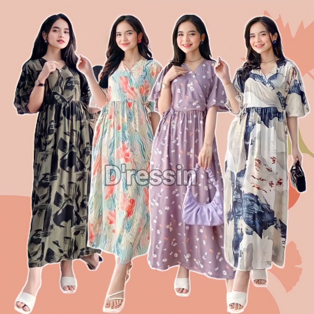 BAJU DASTER DRESS KIMONO PIYAMA KAREEN SERUT DADA TIDUR REMAJA WANITA TALI SAMPING KANAN KIRI BUSUI 