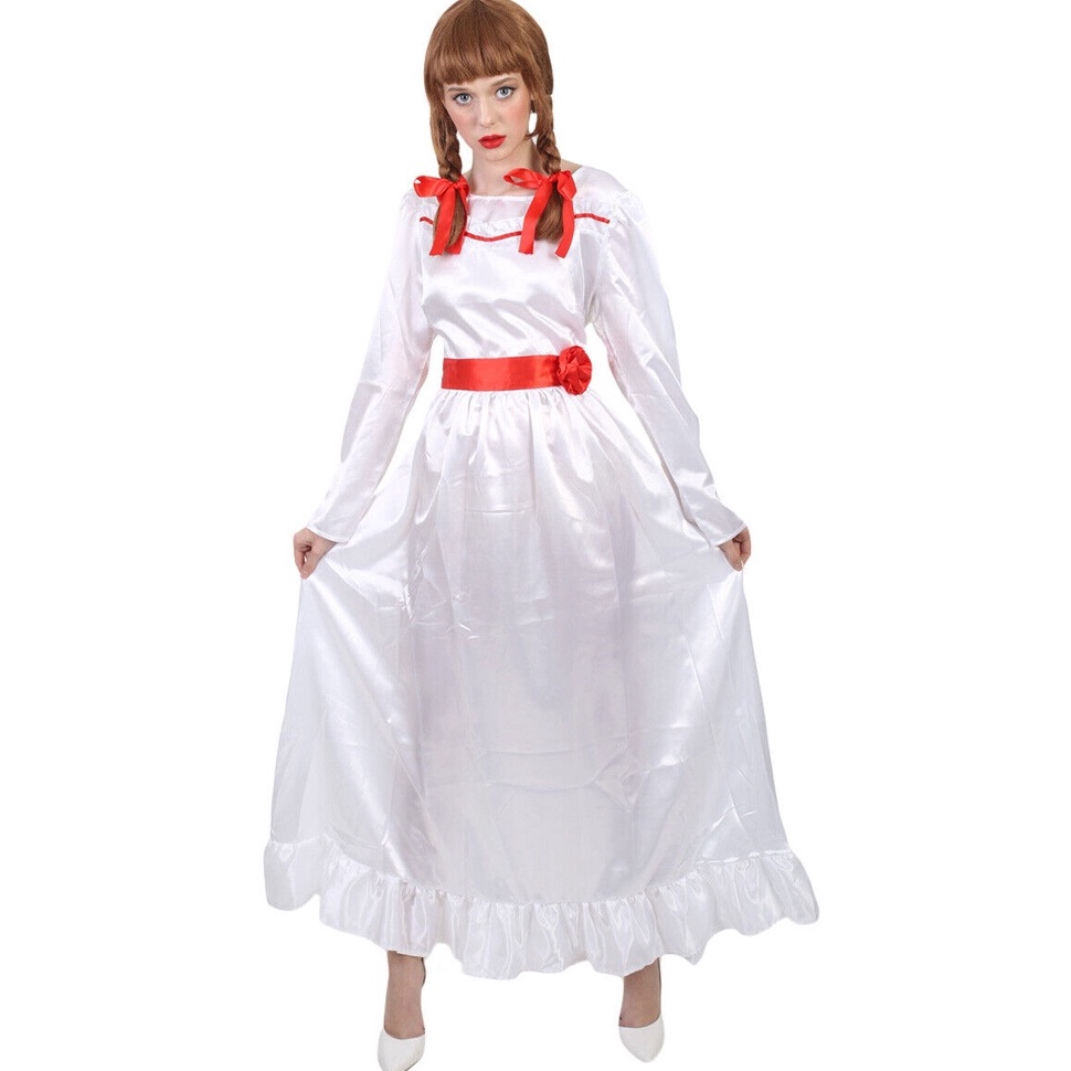 Kostum Anabel Cosplay Boneka Annabelle Costume dewasa Adult All size Halloween ART K3T7