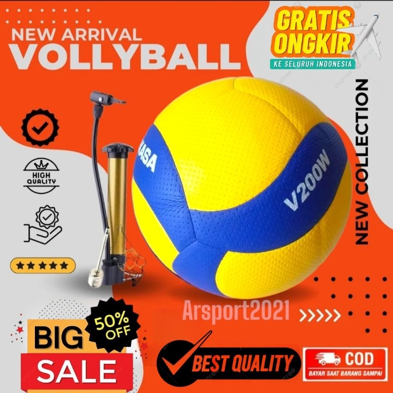 bola voli mikasa mva300 mva330 mva310 v200w v300w v365w grade original