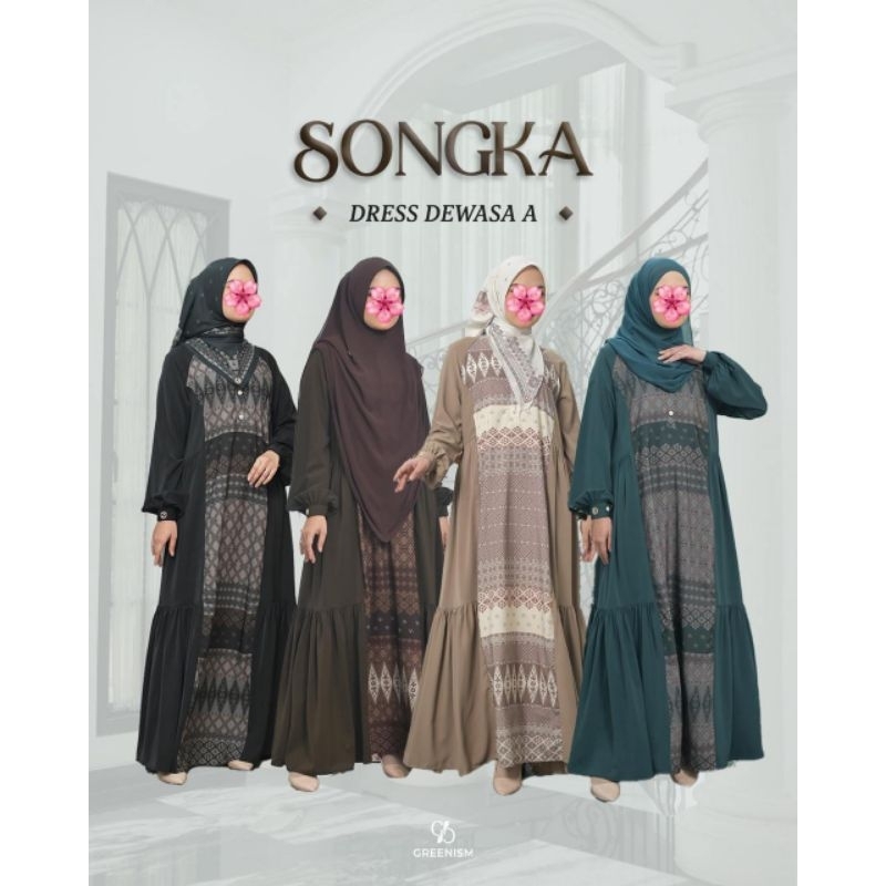 SONGKA DRESS DEWASA A (GAMIS ONLY) SARIMBIT GREENISM 2025