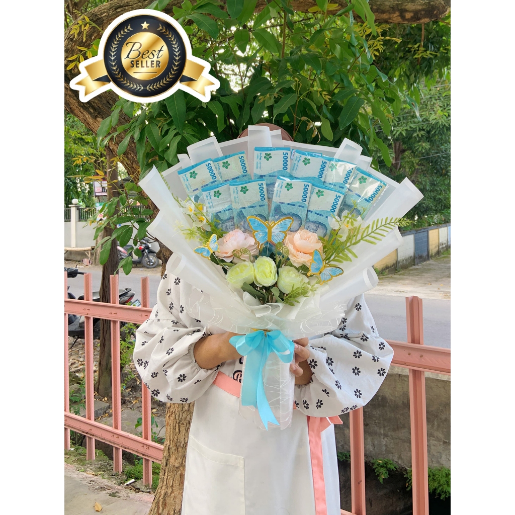 BUKET UANG KUPU-KUPU | BUKET BUNGA | KERANGKA BUKET KOSONGAN