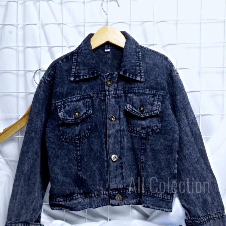 ART X63F Jaket Jeans Anak Perempuan 1  1 tahun  Jaket Jeans Denim Anak Cowok