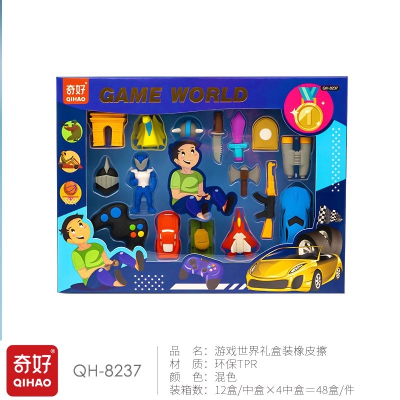 

PENGHAPUS SEKOLAH FANCY LUCU GAME WORLD (1SETT) PENGHAPUS MAINAN ROBOT MOBIL PISTOL