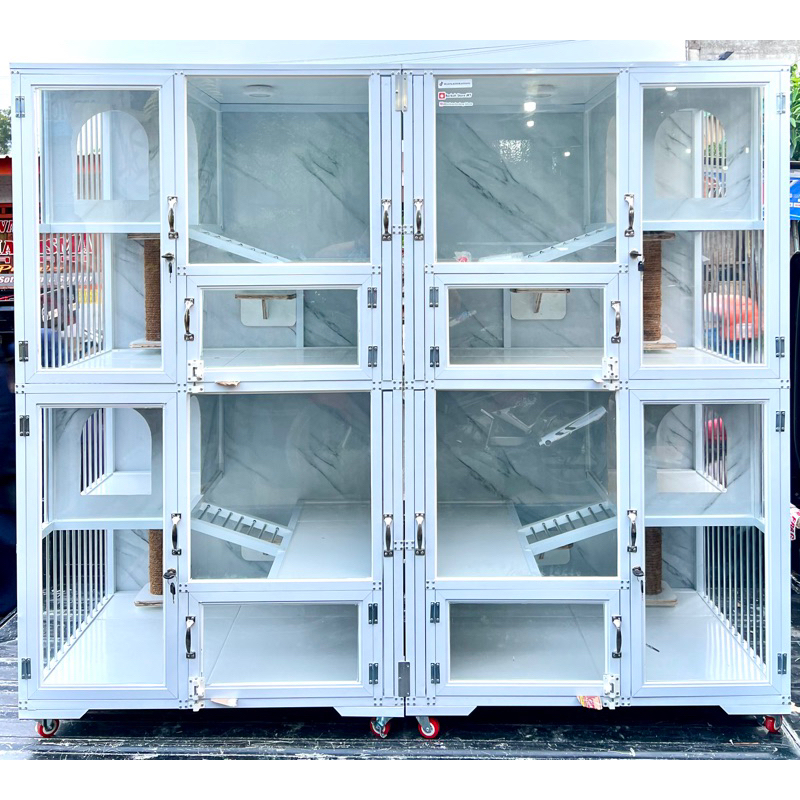 Kandang kucing Alumunium 4 PINTU BESAR