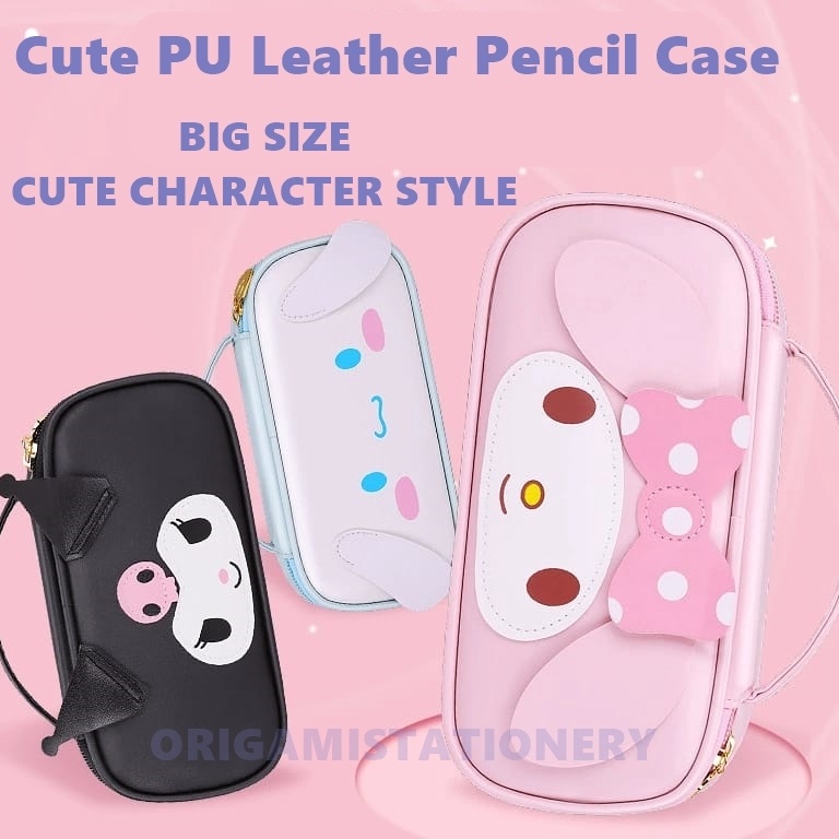 

KODE U2M6 ORGM Kotak Pensil bahan PU Kulit Motif Karakter Sanrio Lucu Ukuran Besar
