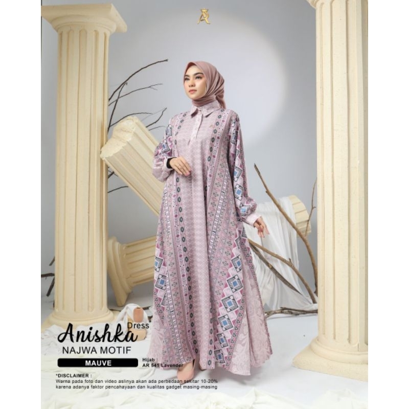 ANISHA DRESS By Arrafi hijab dress gamis muslim abaya Najwa motif