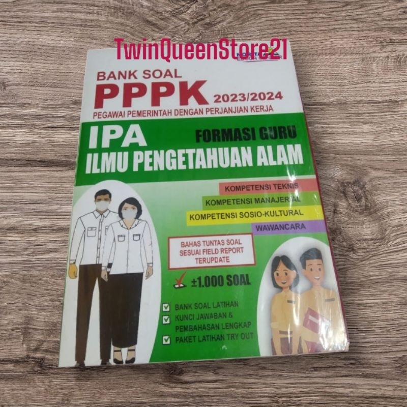 Buku BANK SOAL PPPK 2023/2024 IPA(ILMU PENGETAHUAN ALAM) FORMASI GURU