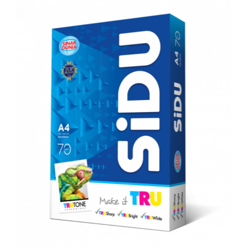 

Kertas HVS SIDU A4 70 GSM - HVS SIDU A-4 70 gram 210 x 297 mm - REPACK