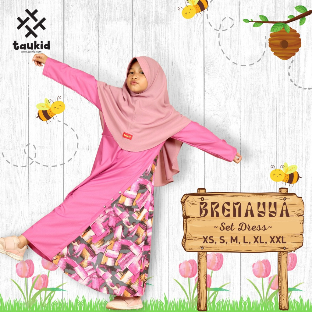 set dress/gamis anak Brenayya (TAUKID)