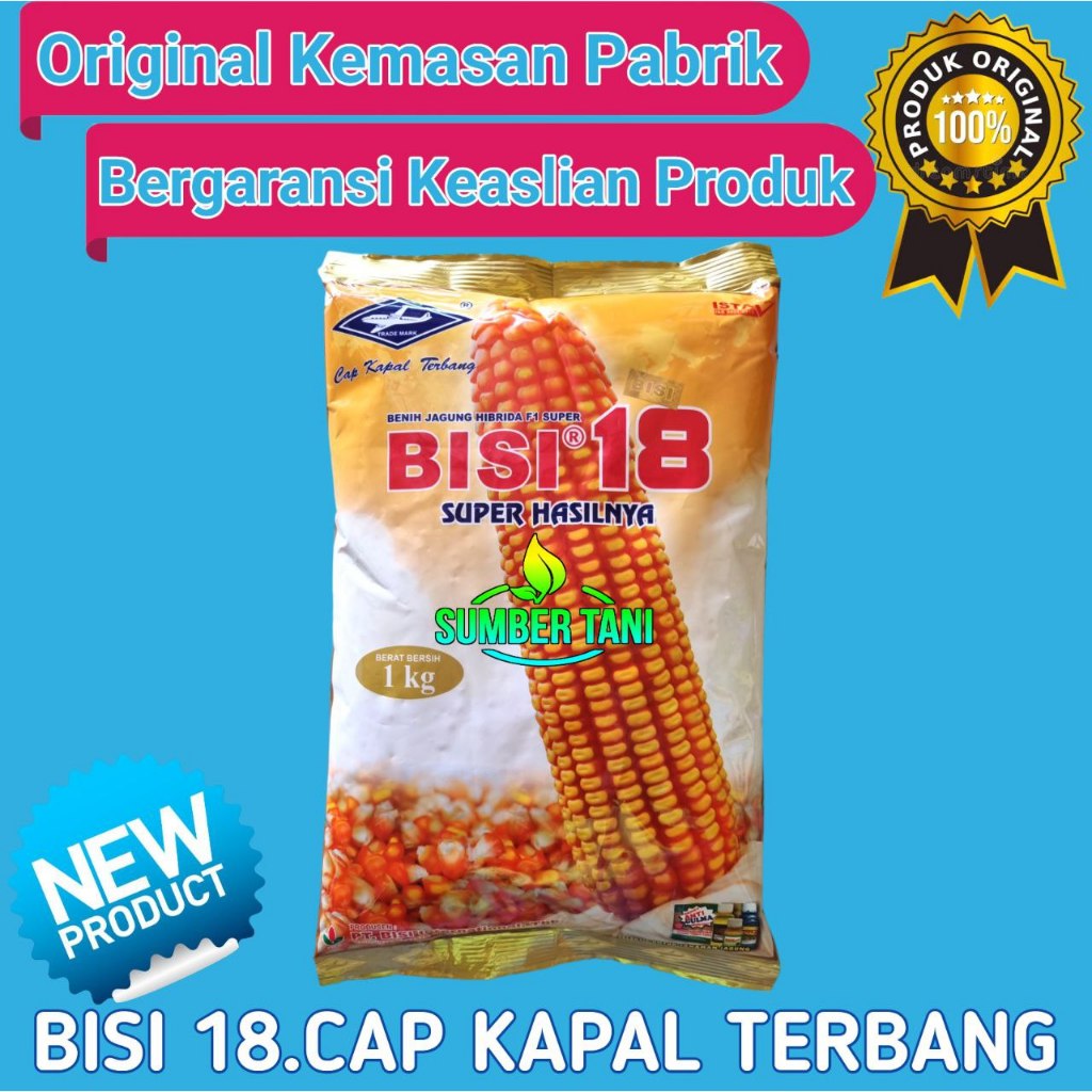 

BENIH JAGUNG BISI 18 | 1kg | NEW EXP : OKTOBER-2025 | Cap Kapal Terbang