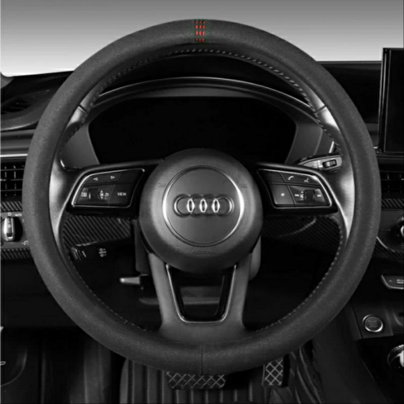 Sarung Stir D-shape Mobil Cover Stir Mobil Sarung Setir Suede Premium