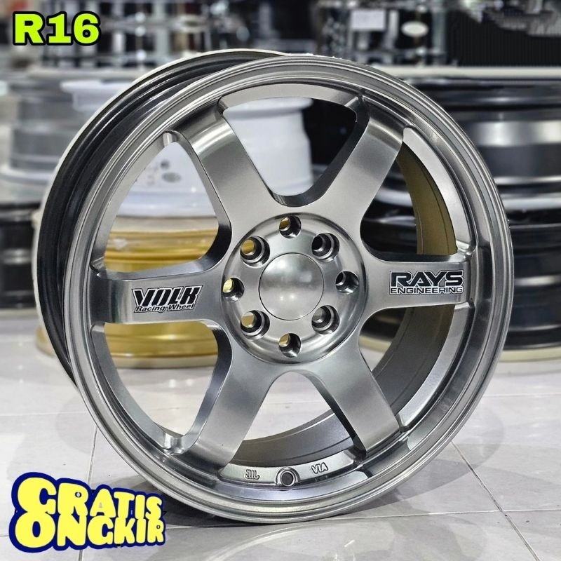 BONUS PENTIL velg mobil racing R16 TE37 velg mobil ring 16 velg racing mobil import termurah berkual